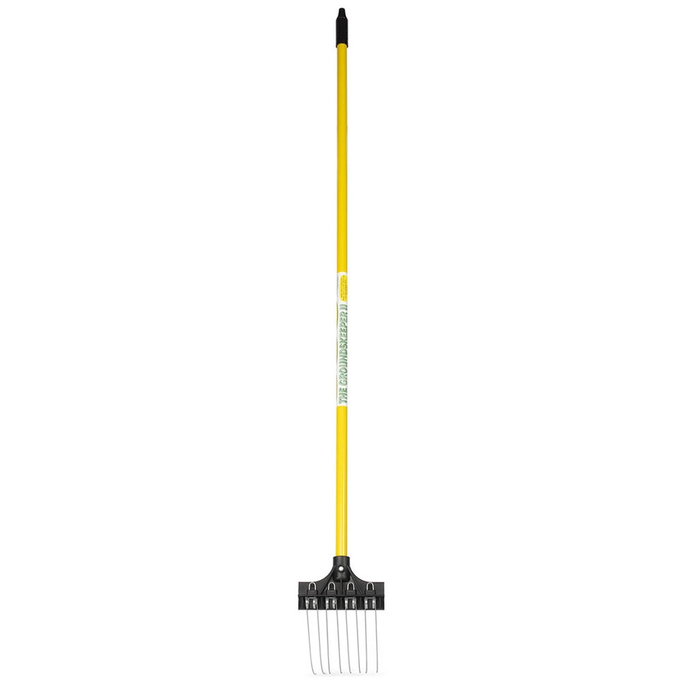 Groundskeeper II 6″ Rake With 55″ Yellow Handle 3 Groundskeeper II 6″ Rake With 55″ Yellow Handle