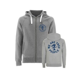 Dendroid We Are Tree People Zip Hoodie -Garden Tools Store WATP Grey EP50Z Front Rear