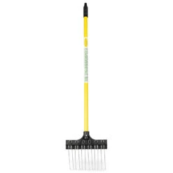 Groundskeeper II 9″ Rake With 55″ Yellow Handle