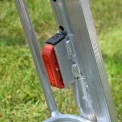 Henchman Fully Adjustable Tripod Ladder -Garden Tools Store side leg adjuster locked closed 1